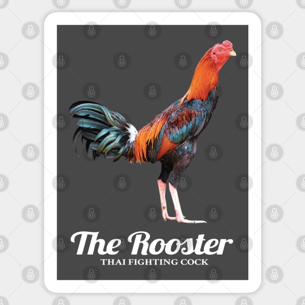 Thai Fighting Rooster Sticker by KewaleeTee